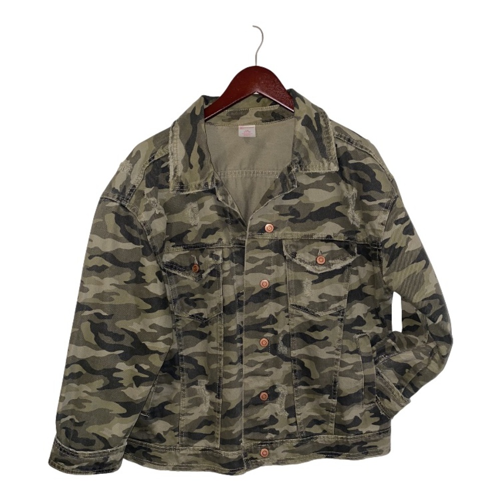 Army Green Camo Denim Jacket